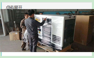 山东改装车场给用户配的25千瓦kw汽油发电机现场测试